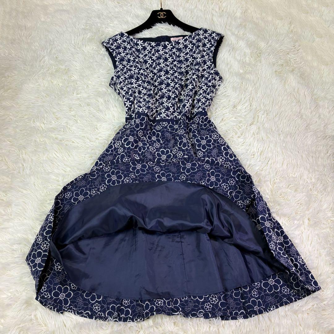 トッカ ワンピース Aライン MELLOW メロウ 刺繍 ネイビー ネイビー 6