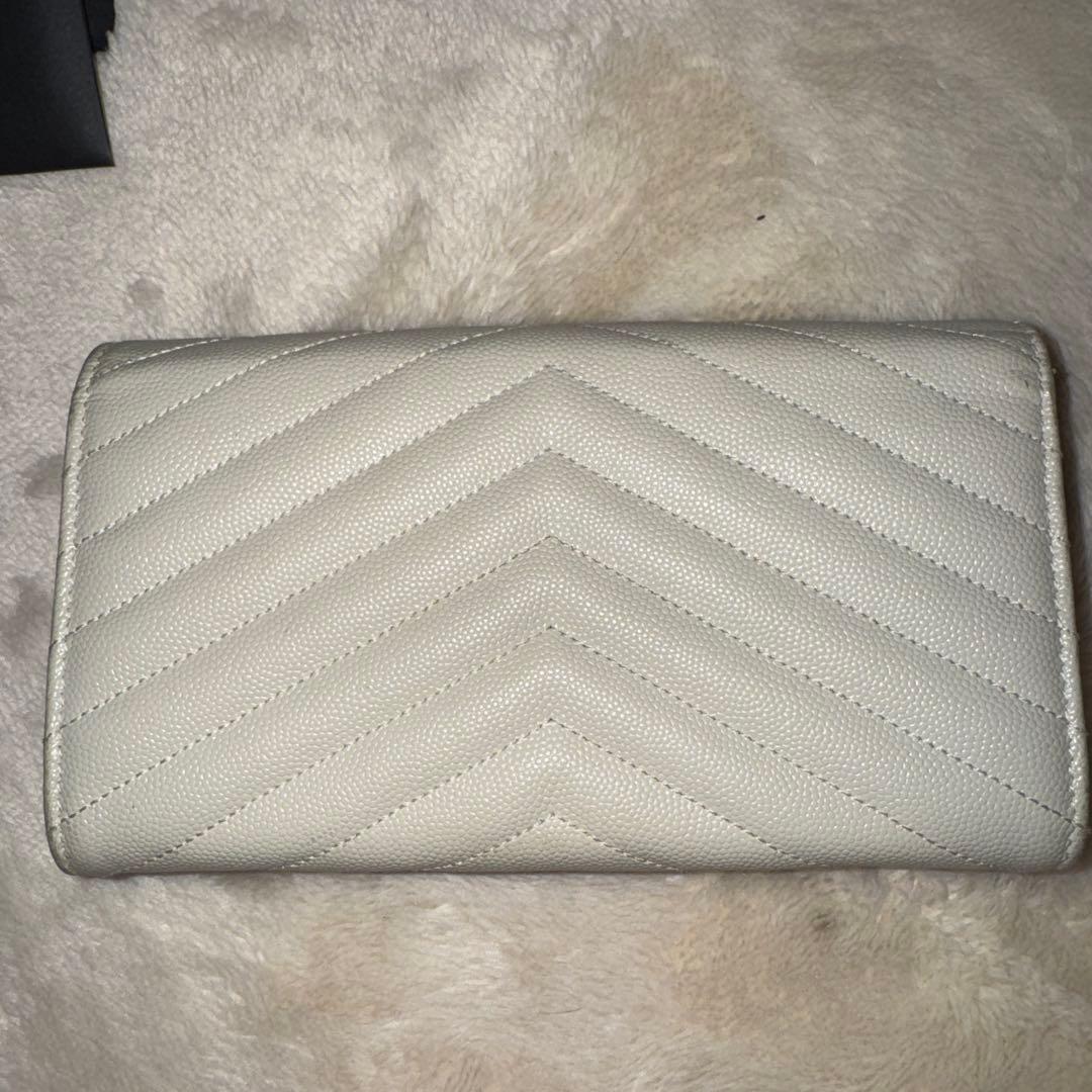 値引き！YSL ホワイト キルティング 長財布