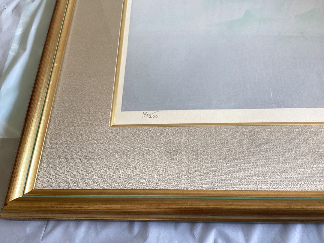 上村淳之　木版画　「春汀」　66/200 サイン入り　講談社カルチャーセンター