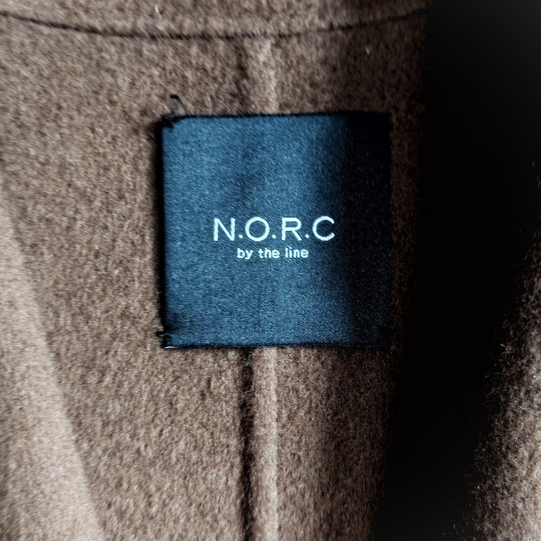 美品✨ ノーク N.O.R.C ウールリバーコート ブラウン ガウン 前開き