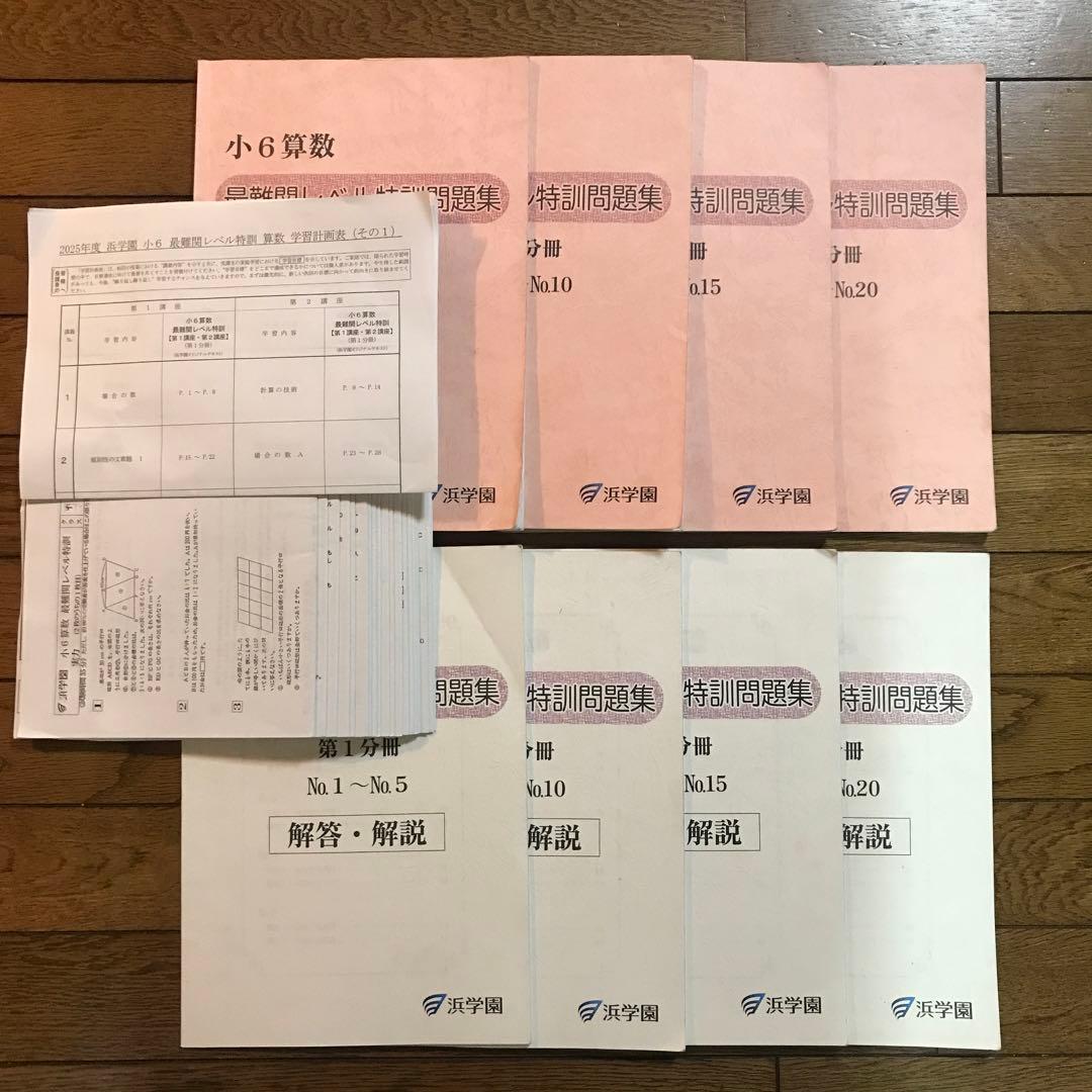 浜学園 小6 最難関レベル特訓 算数 - メルカリ