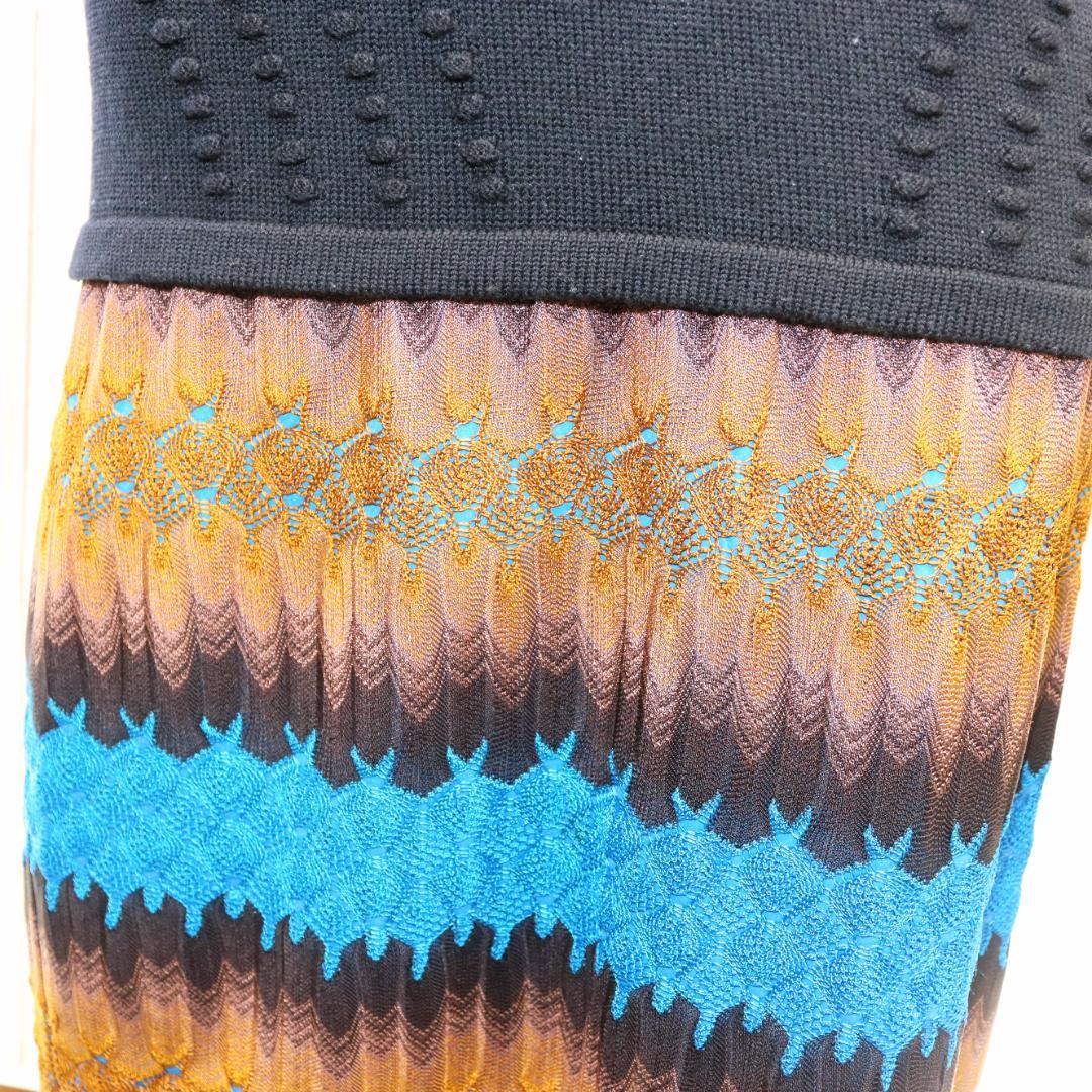 ミッソーニ ノースリーブニットワンピ マルチカラー フリーサイズ