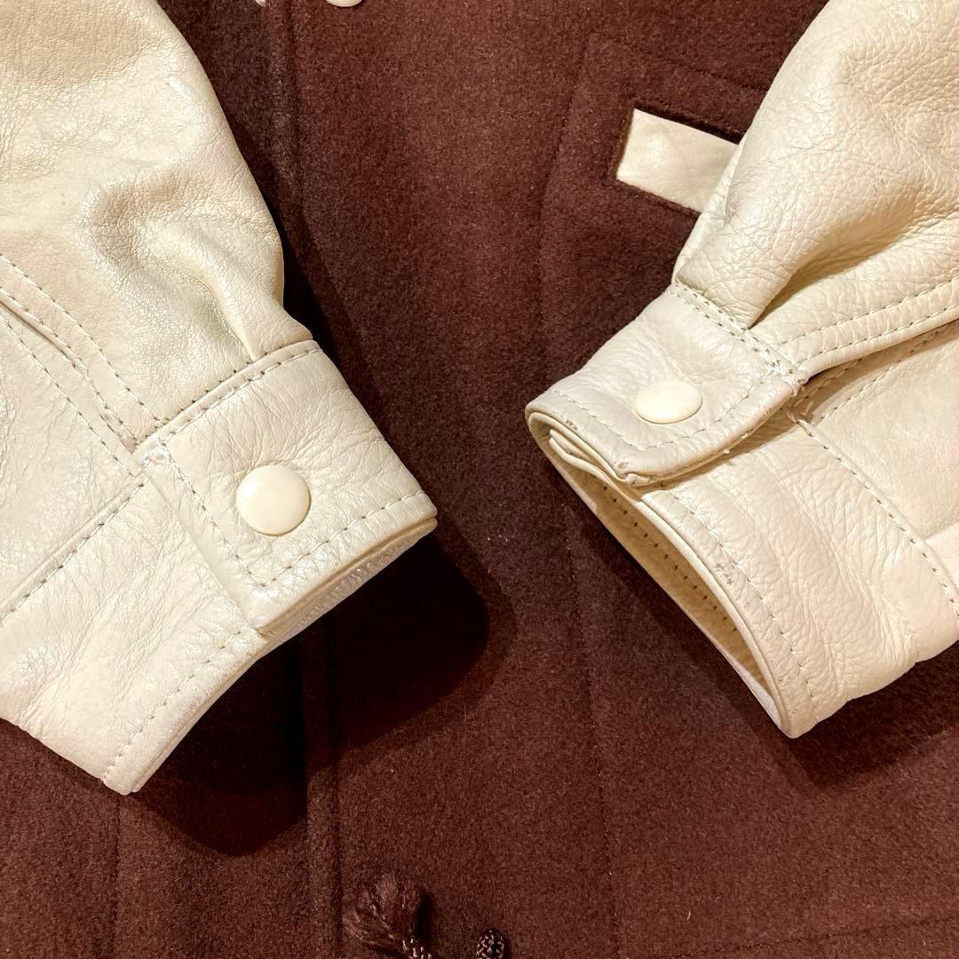 【良品】 VAN JACKET L相当　ウール スタジャン／袖牛革レザー
