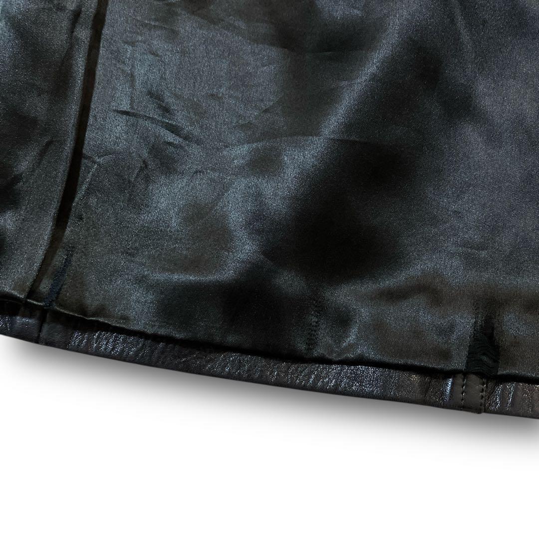 希少 agnes b. フランス レザー ライダース ジャケット アニエスベー