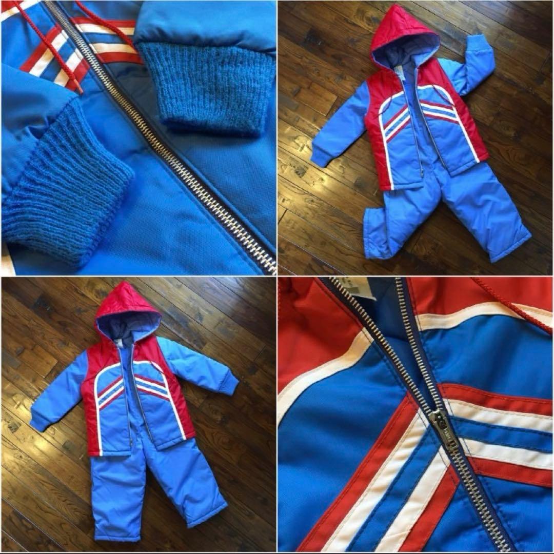 希少！70s USA製 キッズ 子ども スキーウェア スノーウェア 上下セット