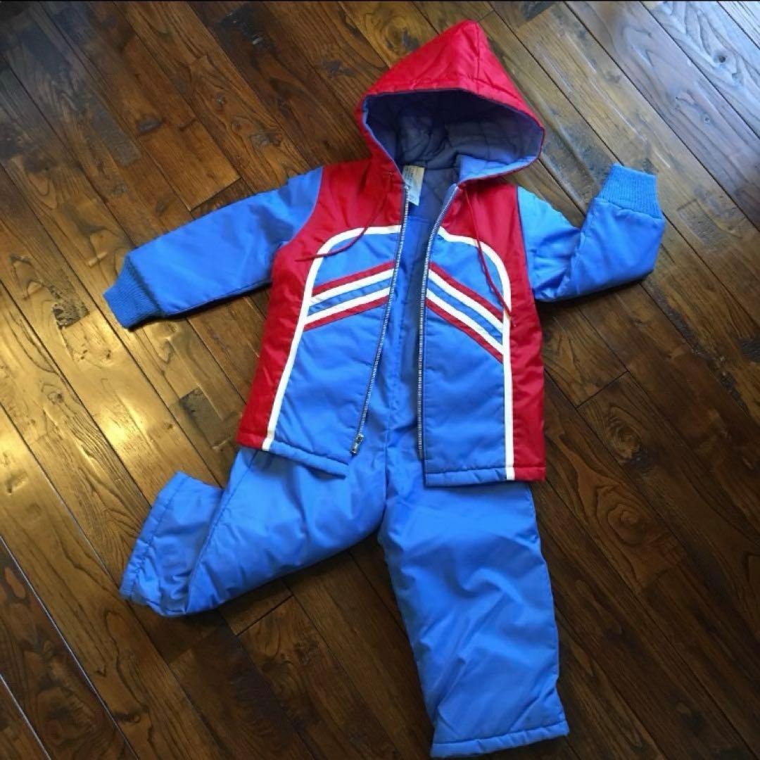 希少！70s USA製 キッズ 子ども スキーウェア スノーウェア 上下セット