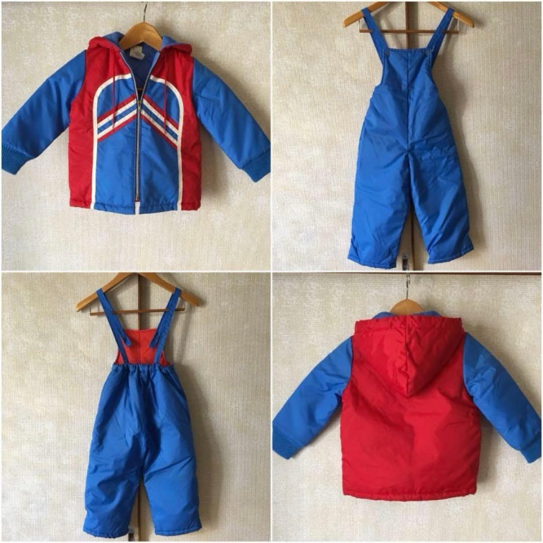 希少！70s USA製 キッズ 子ども スキーウェア スノーウェア 上下セット