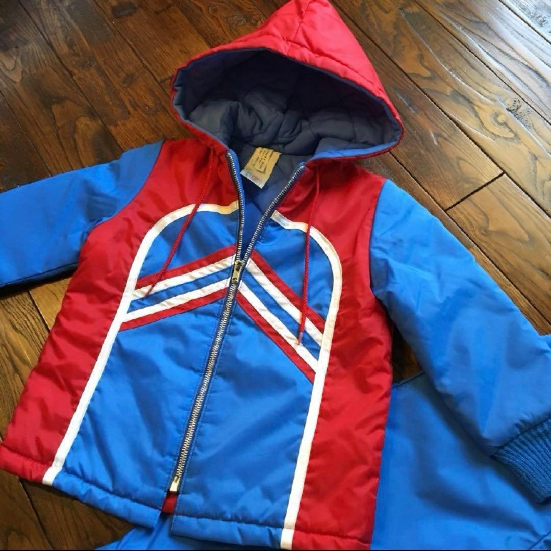 希少！70s USA製 キッズ 子ども スキーウェア スノーウェア 上下セット