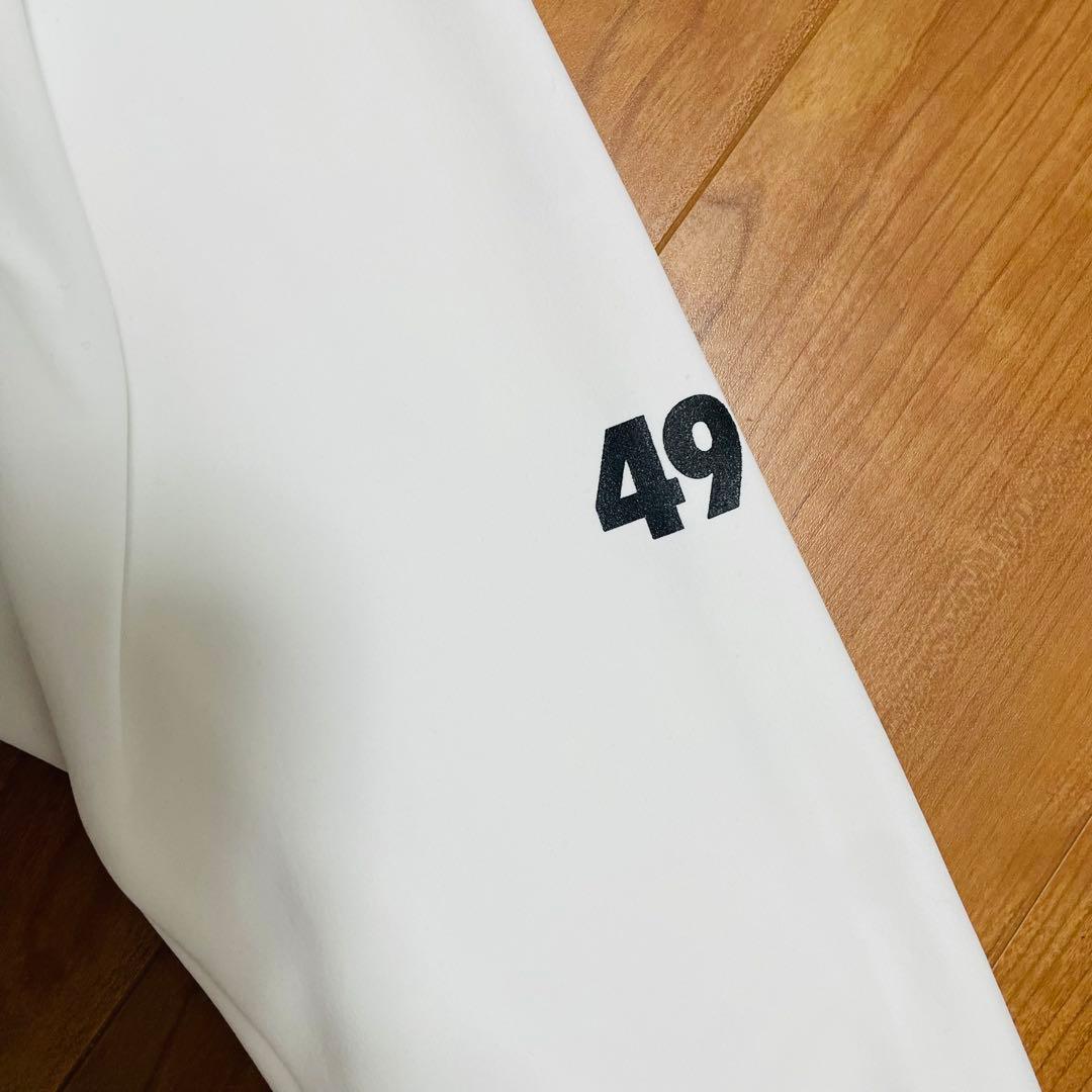 TFW49 ハーフジップ　ロングスリーブ　M ホワイト　ゴルフ