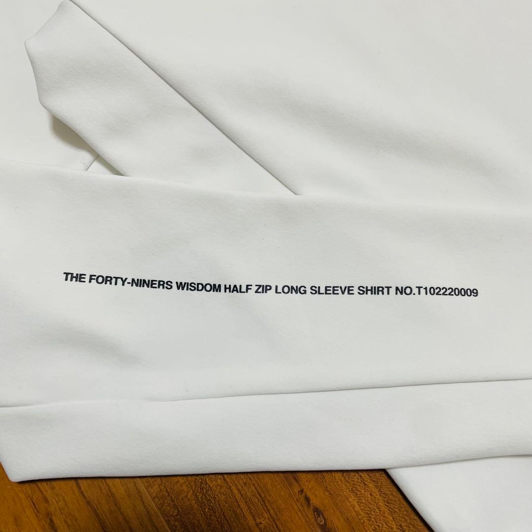 TFW49 ハーフジップ　ロングスリーブ　M ホワイト　ゴルフ