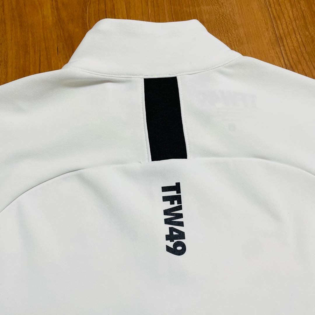 TFW49 ハーフジップ　ロングスリーブ　M ホワイト　ゴルフ