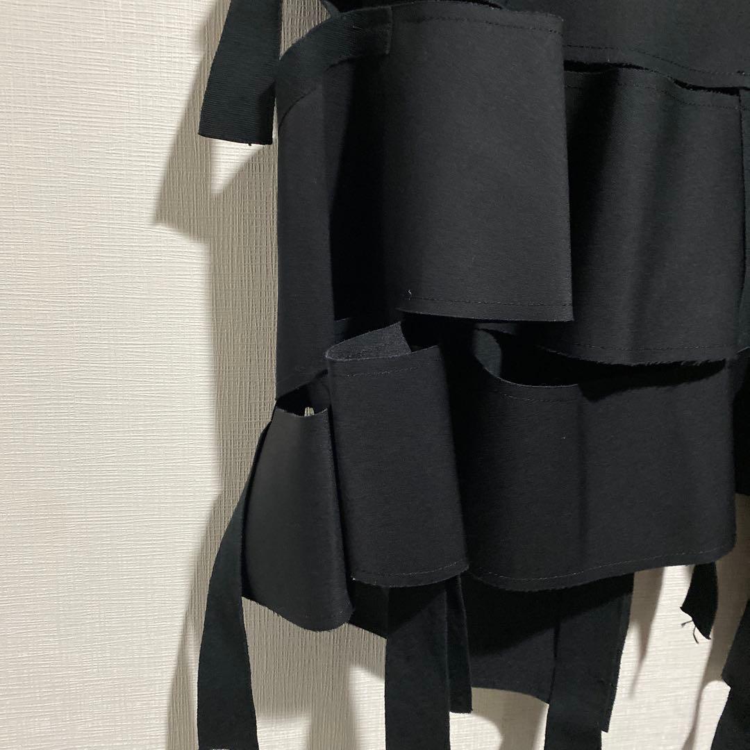 着画あり!!コムデギャルソン 15ss 丸襟 フリルポンチョ