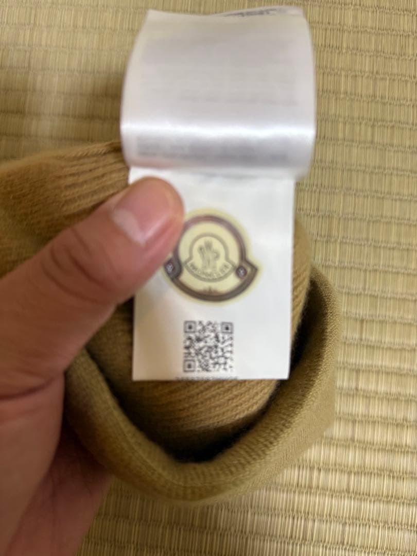 MONCLE モンクレール　ベージュ ニット帽　ニットキャップ