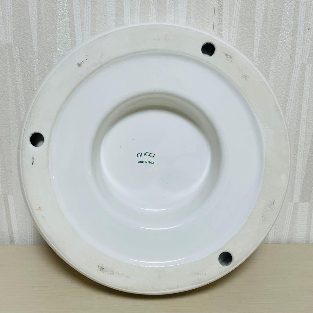 GUCCI オールドグッチ 灰皿 アッシュトレイ イカリ フラッグ 直径18cm