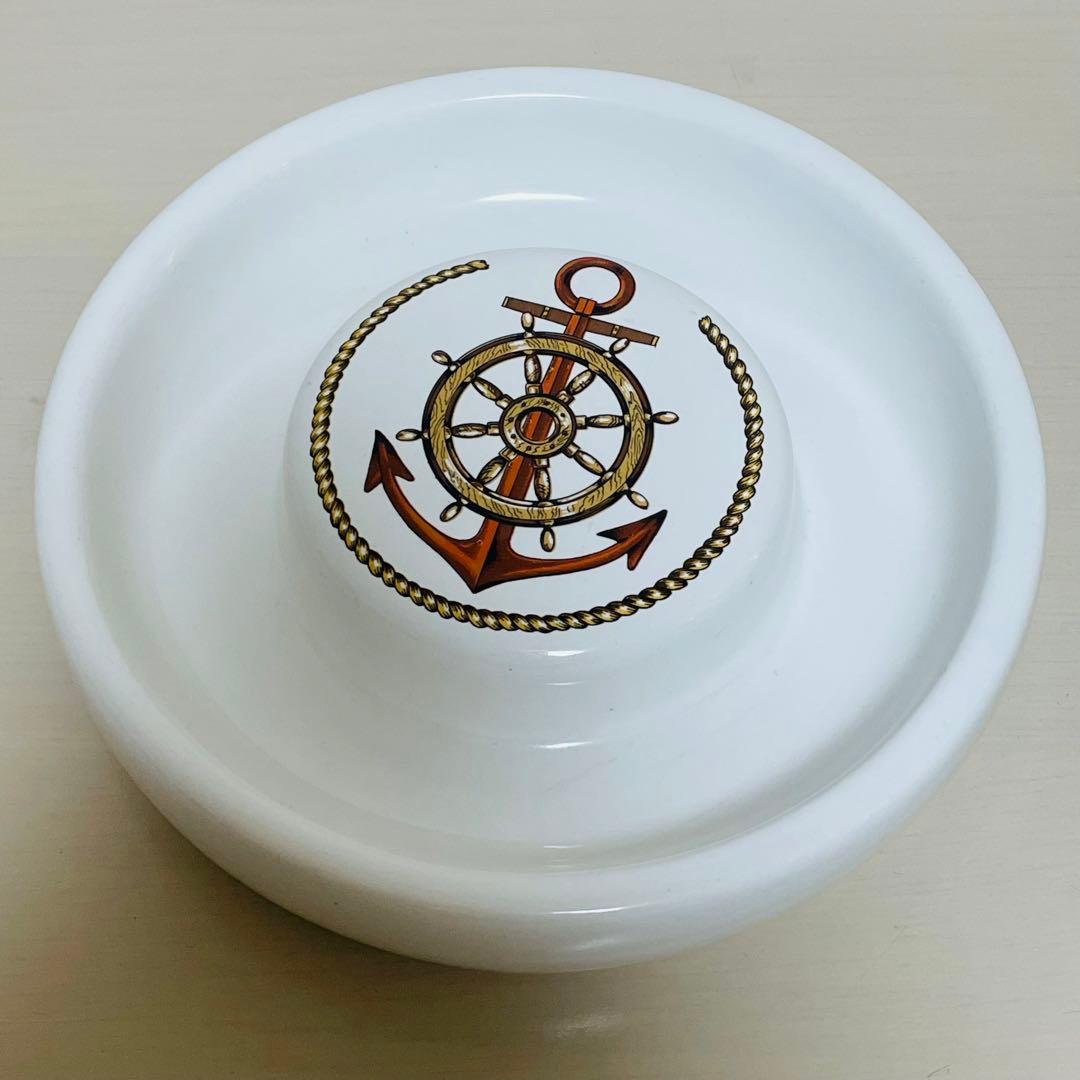 GUCCI オールドグッチ 灰皿 アッシュトレイ イカリ フラッグ 直径18cm