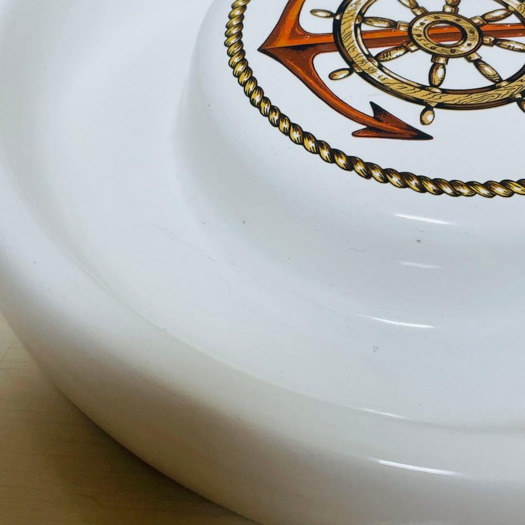 GUCCI オールドグッチ 灰皿 アッシュトレイ イカリ フラッグ 直径18cm