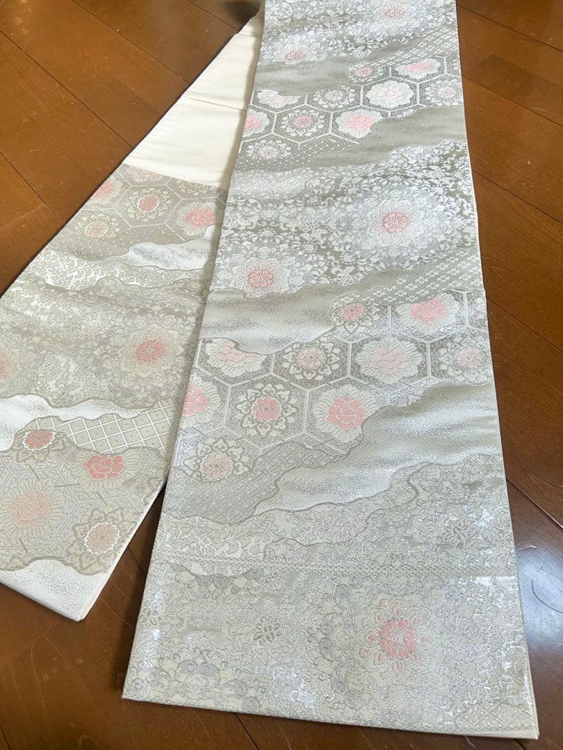 美品　一部しつけ糸付き　正絹訪問着　フルセット4点　入学式　七五三　お宮参り