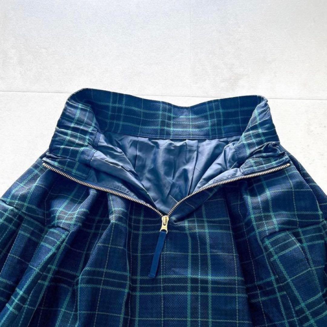 ジェンヌ　タータン チェック スカート近年モデル洗えるjenneフレア