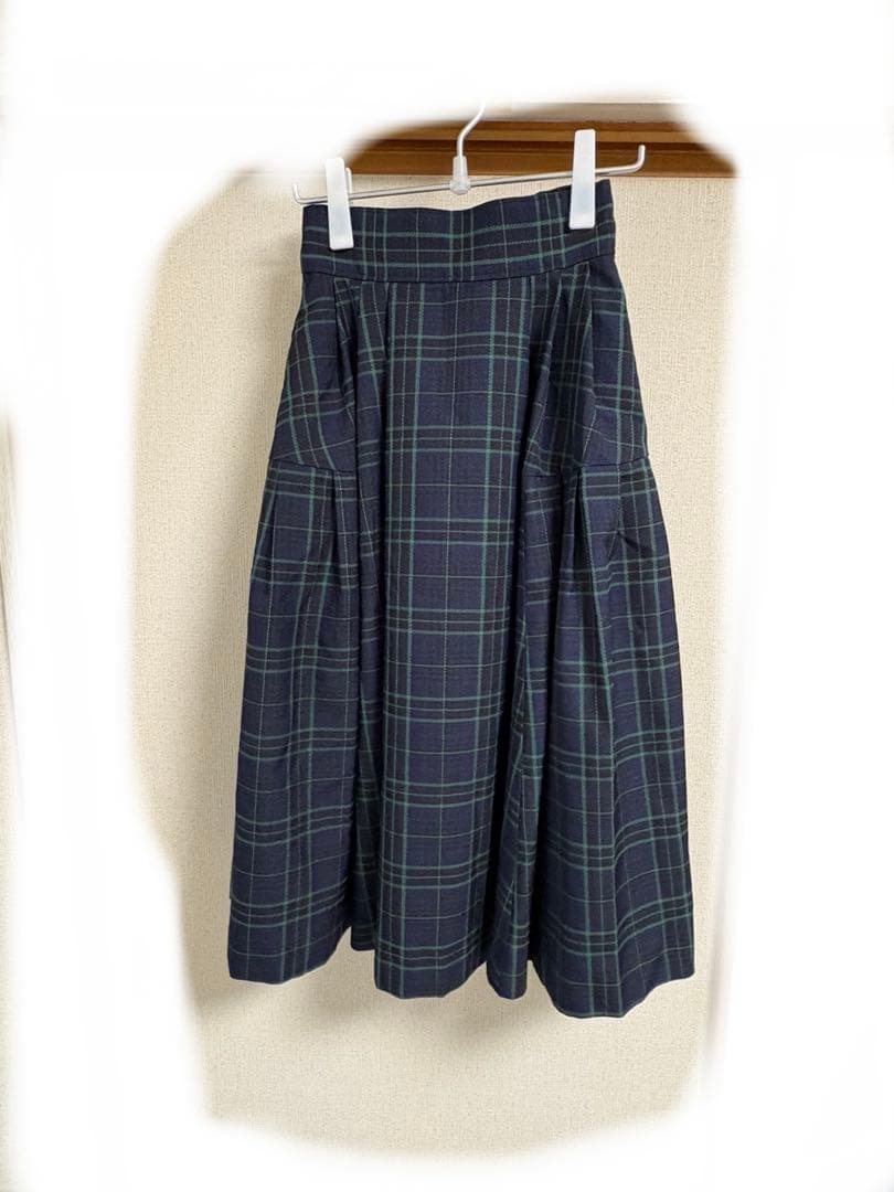 ジェンヌ　タータン チェック スカート近年モデル洗えるjenneフレア