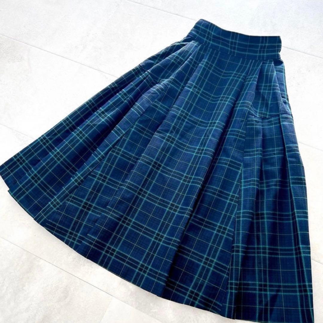 ジェンヌ　タータン チェック スカート近年モデル洗えるjenneフレア
