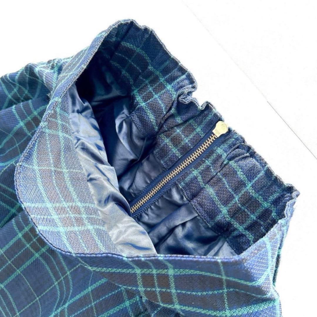 ジェンヌ　タータン チェック スカート近年モデル洗えるjenneフレア