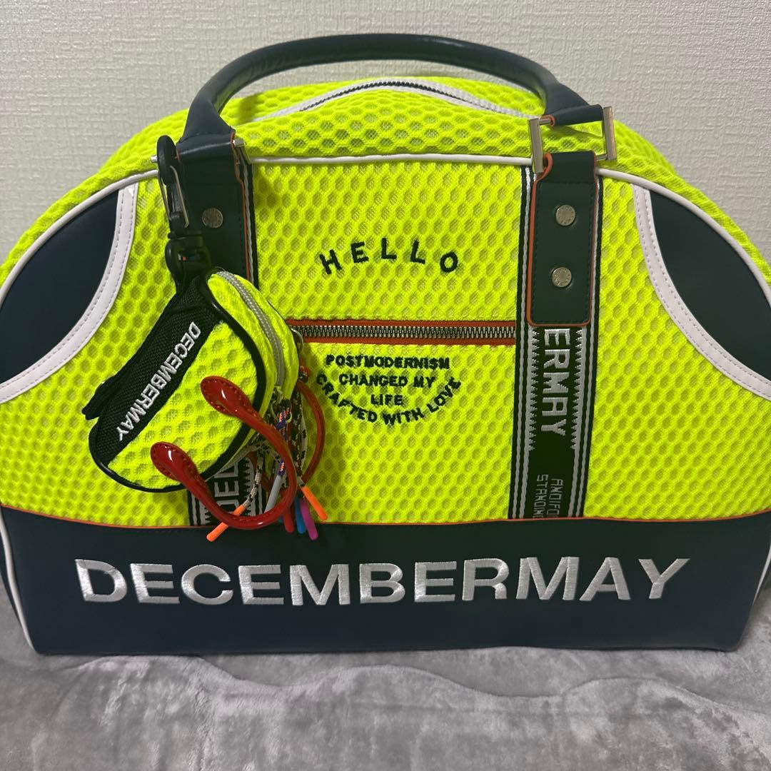 新品　DECEMBERMAY イエロー ゴルフバッグ　ボールポーチハンドタオル