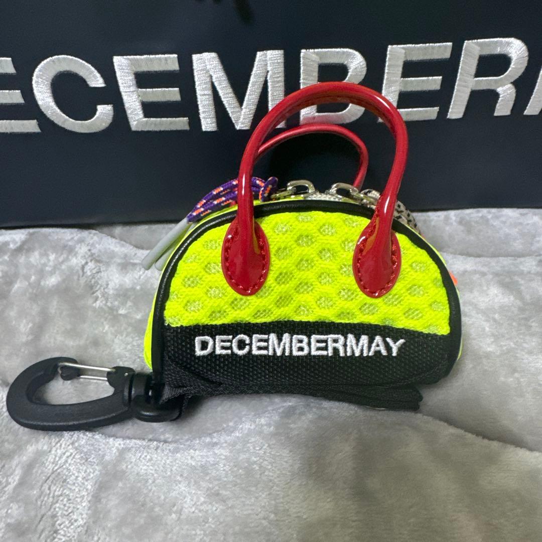 新品　DECEMBERMAY イエロー ゴルフバッグ　ボールポーチハンドタオル