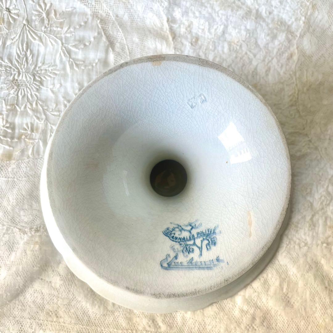 【レア希少】ヤドリギ柄コンポティエ　リュネヴィル　フランスアンティークコンポート