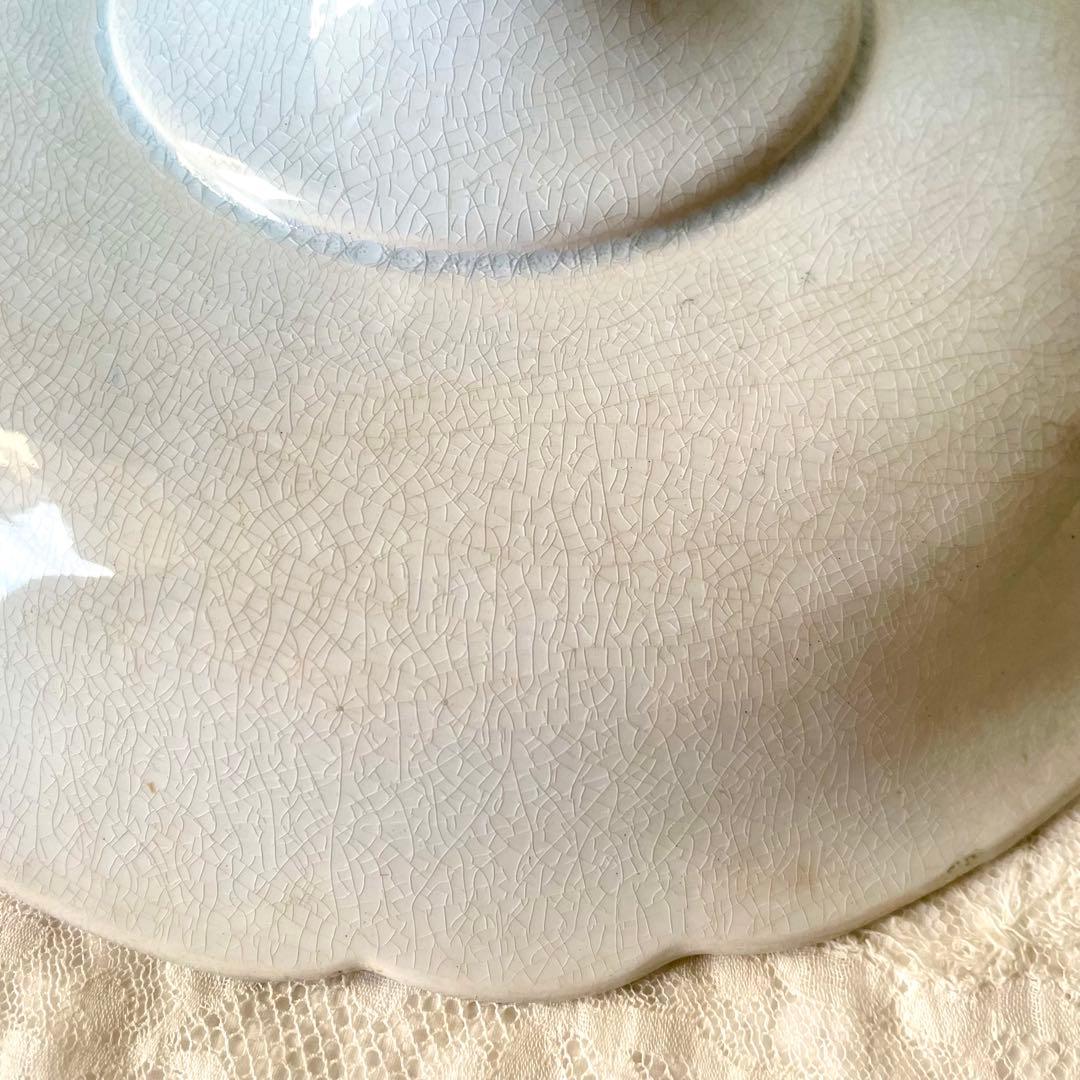 【レア希少】ヤドリギ柄コンポティエ　リュネヴィル　フランスアンティークコンポート