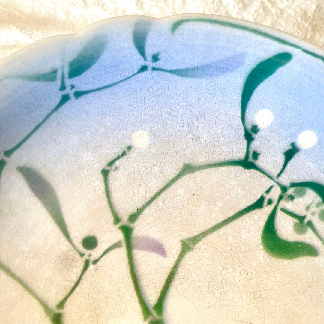 【レア希少】ヤドリギ柄コンポティエ　リュネヴィル　フランスアンティークコンポート