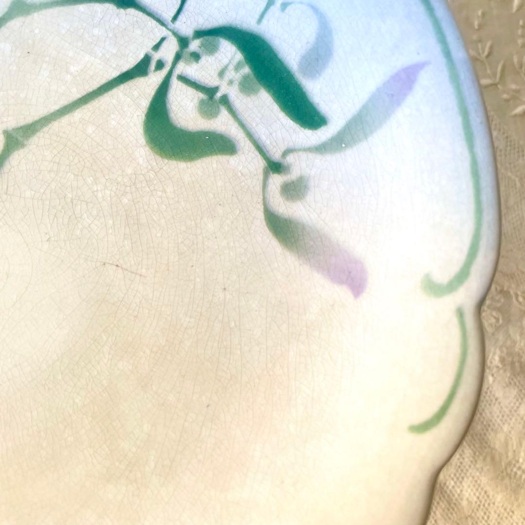 【レア希少】ヤドリギ柄コンポティエ　リュネヴィル　フランスアンティークコンポート