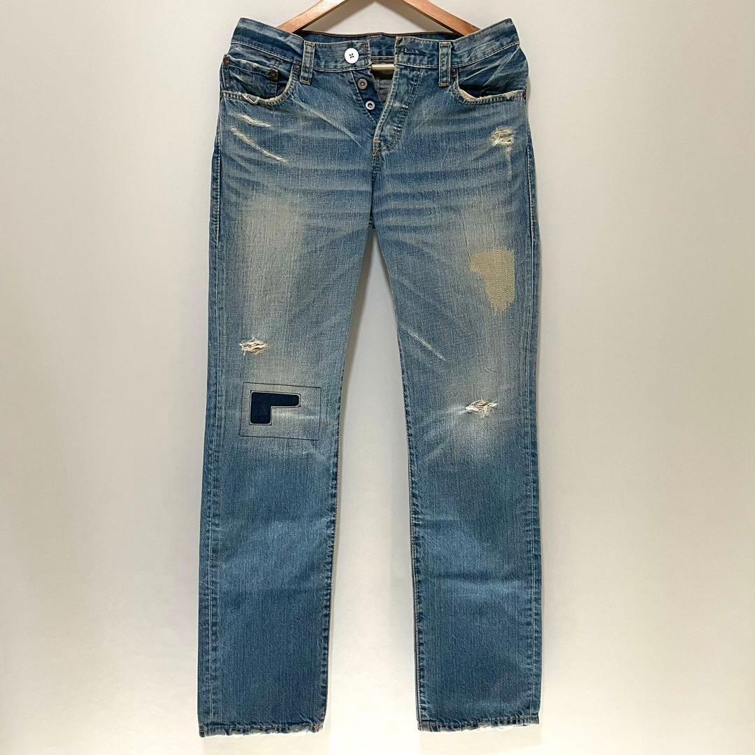 S502XX Levi's ダメージ加工 ストレートジーンズ W30 - メルカリ