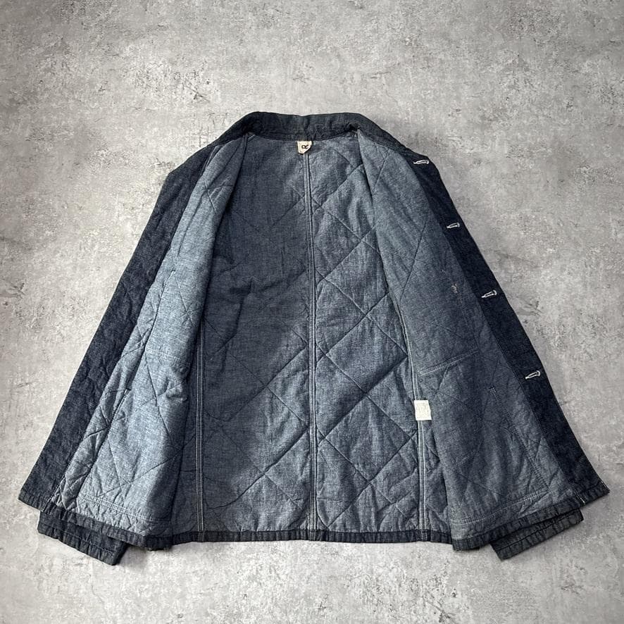 45R 908 中綿 カバーオール デニム ジャケット インディゴ 4 XL