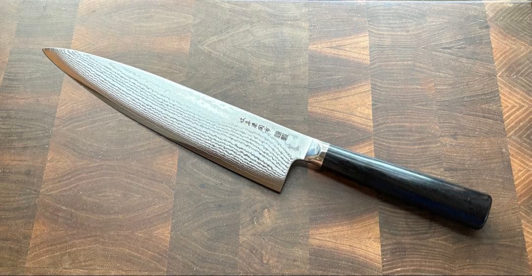 関の刃物 富士 Fuji ニッケル ダマスカス 牛刀 240mm 包丁 洋包丁