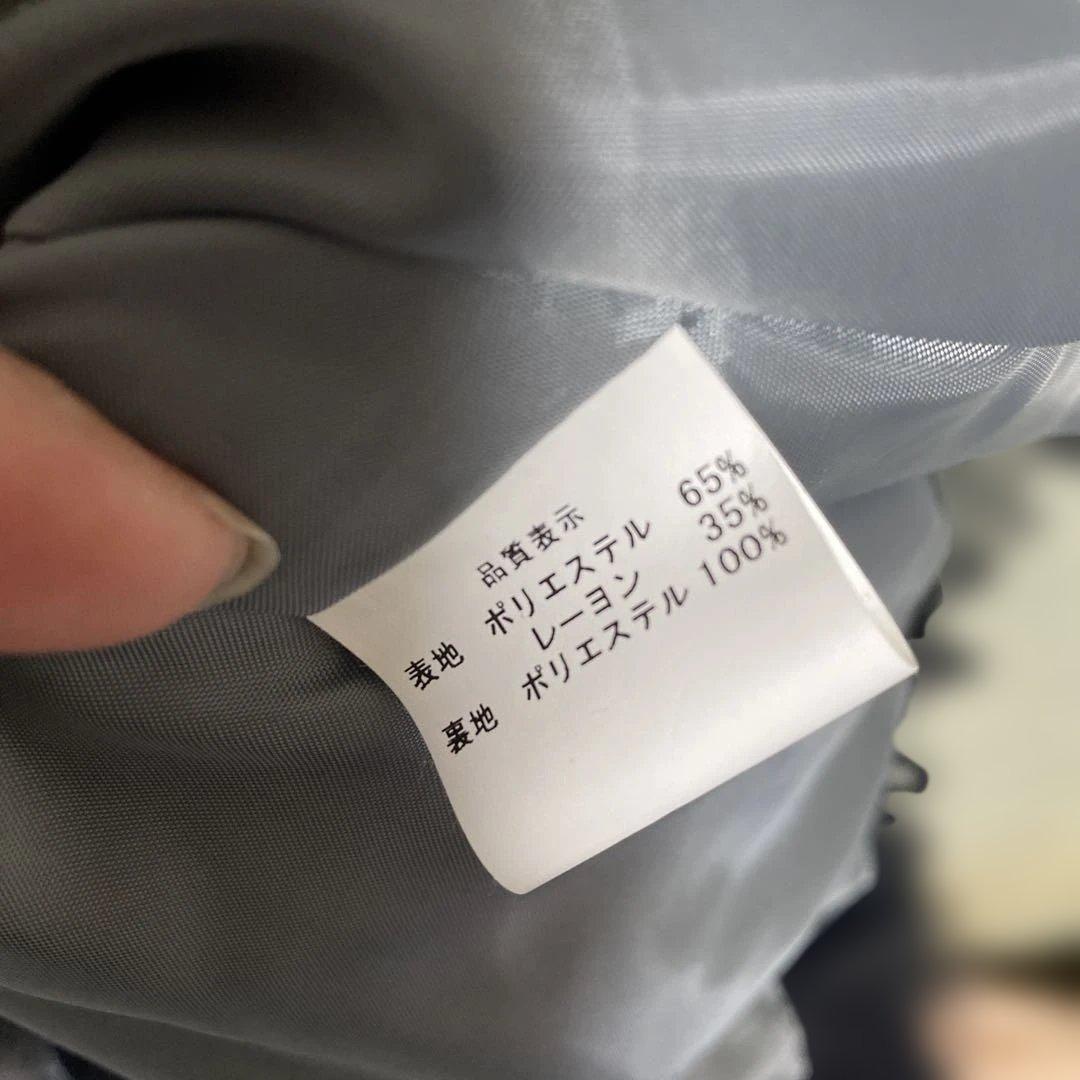 イノセントワールド濃グレー シャンデリアフロッキープリントノースリーブワンピース