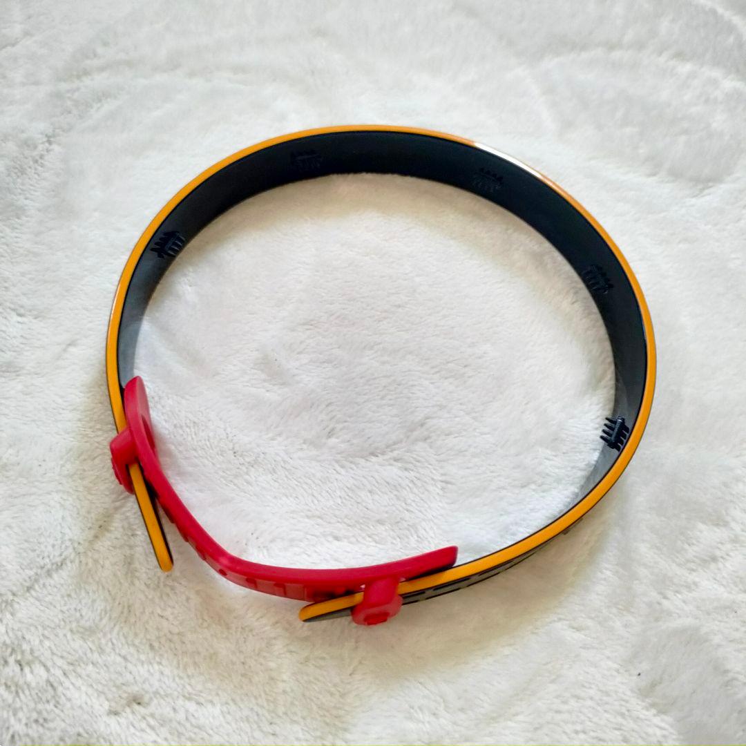 アレクサンドルドゥパリ カチューシャ ブラック×オレンジ ステッチ