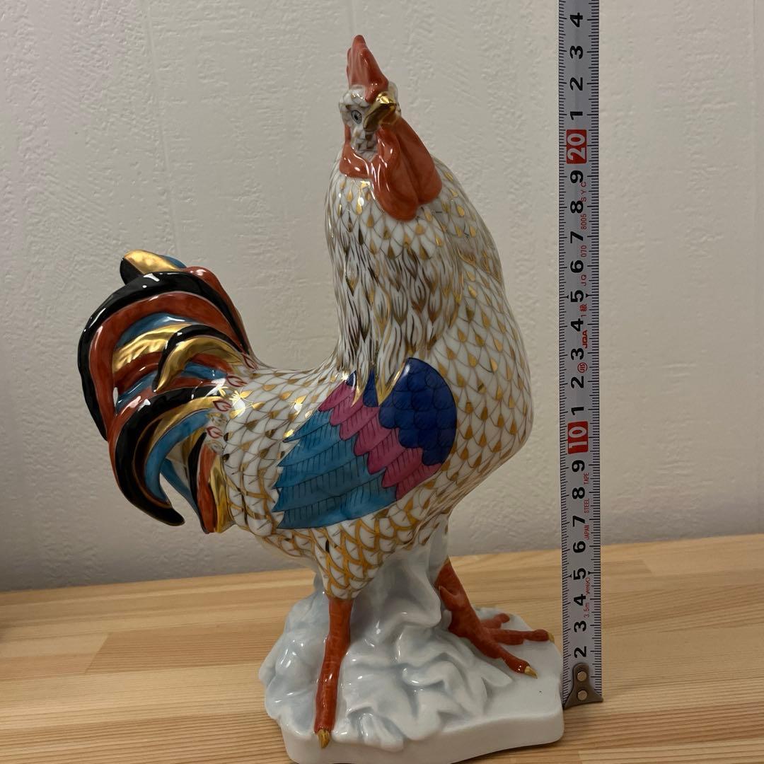 ★お値下げ終了間近★【レア】【絶版作品】【特大】ヘレンド　ニワトリ干支酉　置物