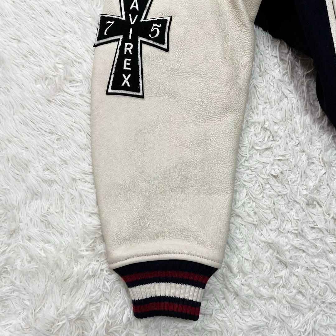 限定品　AVIREX×DISNEY　ミッキー　スタジャン　袖レザーLワッペン美品