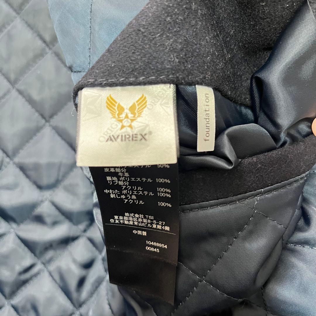 限定品　AVIREX×DISNEY　ミッキー　スタジャン　袖レザーLワッペン美品