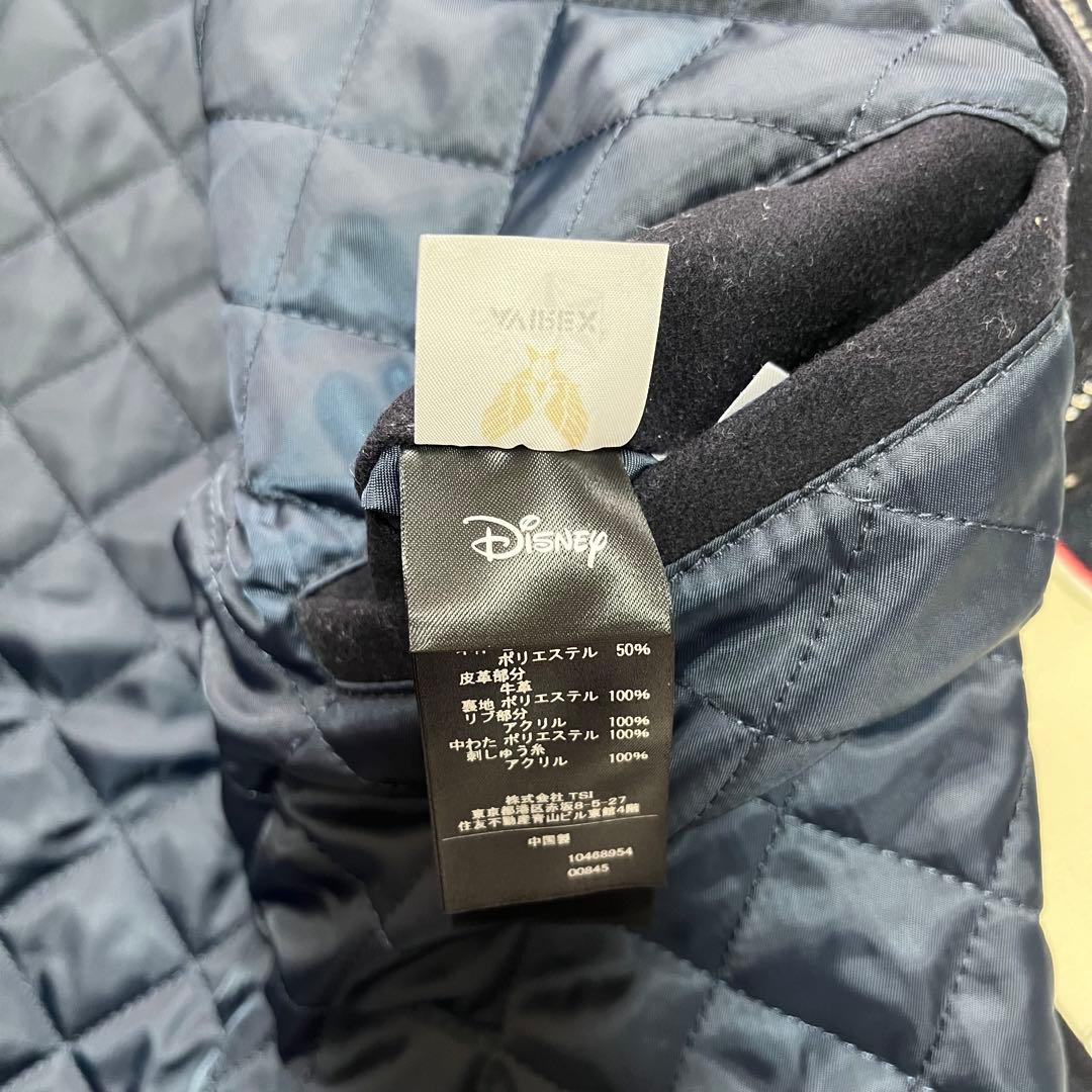 限定品　AVIREX×DISNEY　ミッキー　スタジャン　袖レザーLワッペン美品