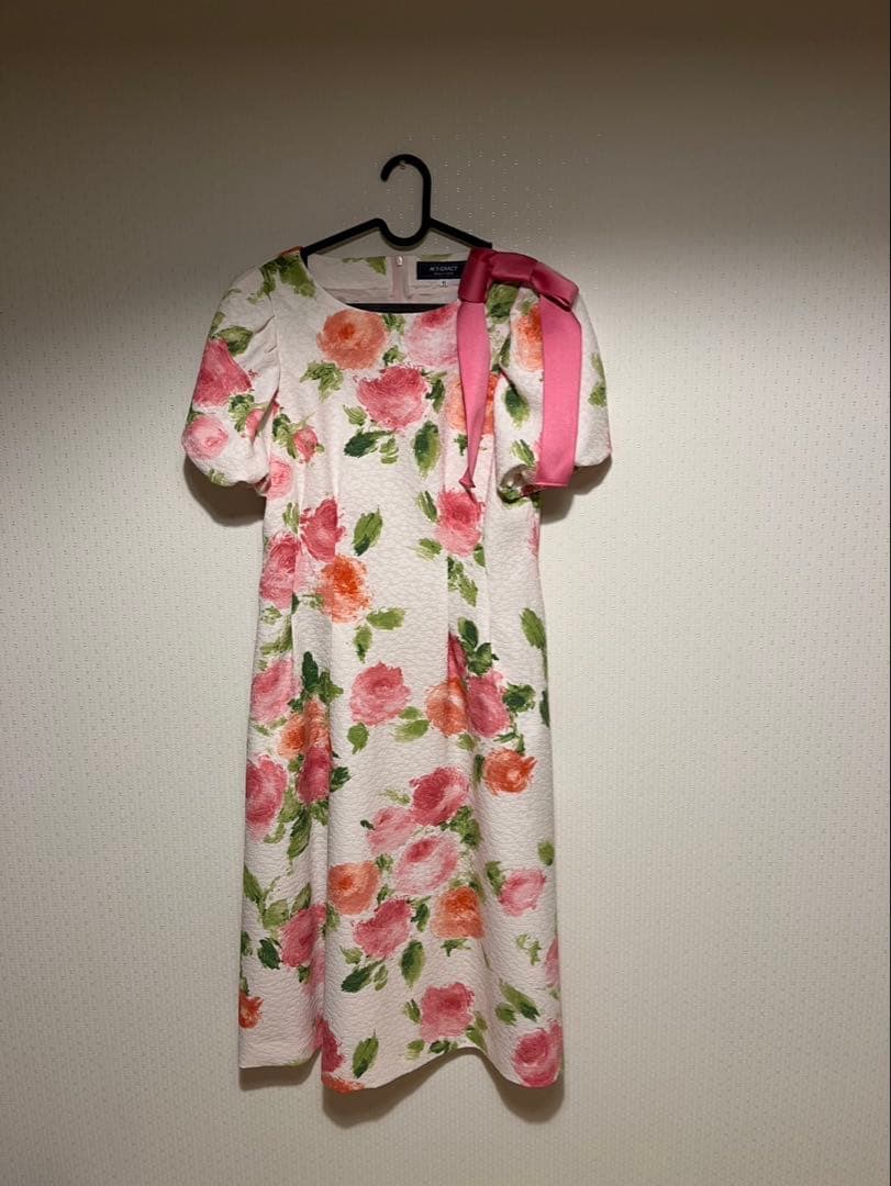 エムズグレイシー　フラワープリントレディライクドレス　ワンピース　40サイズ