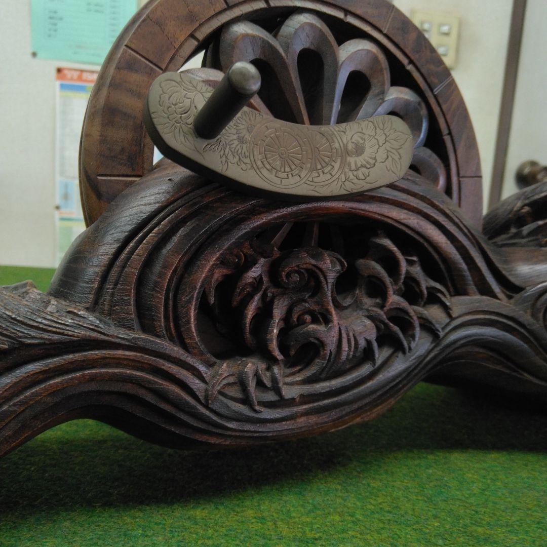 ち*ー様 木製彫刻 亀のデザイン