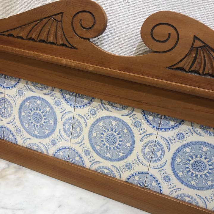 イギリス　アンティーク　タイルデスク　ウォッシュスタンド