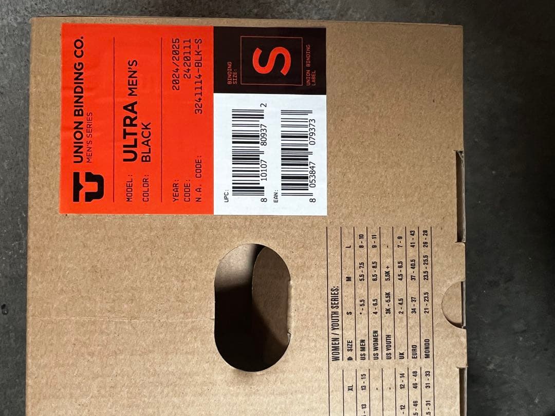 U*o様 UNION ULTRA ビンディング Sサイズ ブラック