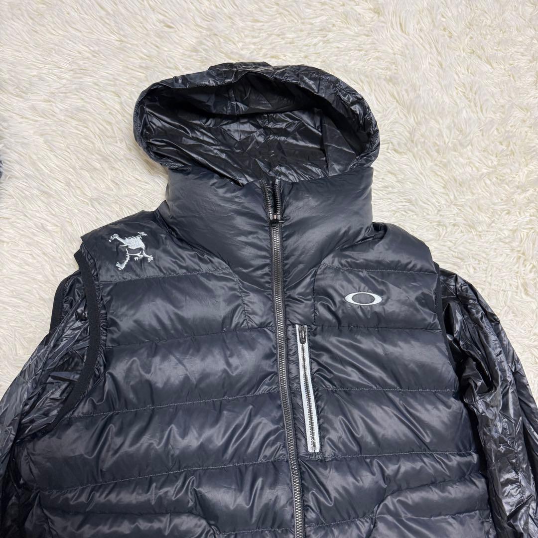 【オークリー】美品 ダウンベスト ブラック Mサイズ メンズ 2way