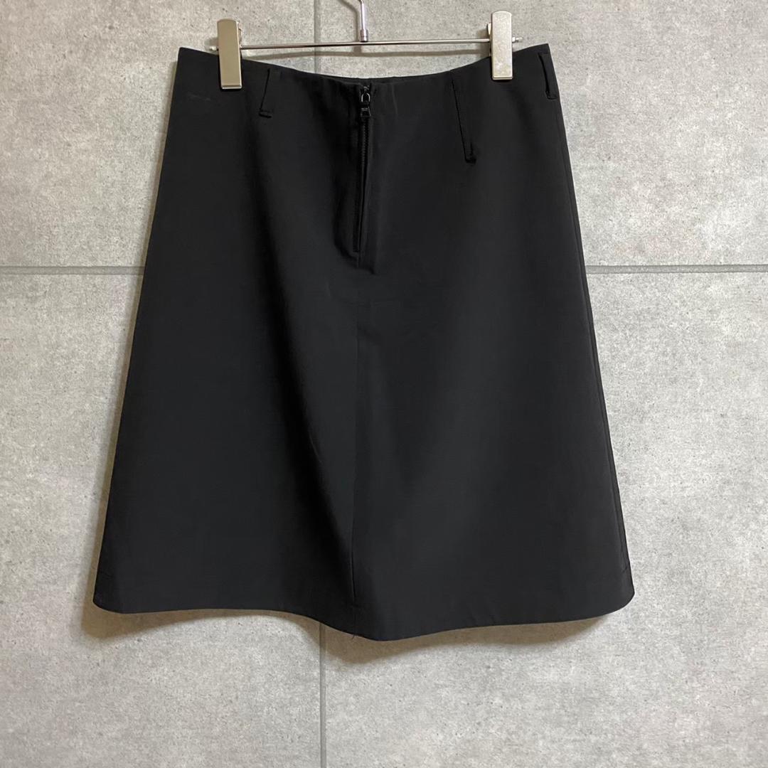 【PRADA】 プラダ スカート 膝丈 ブラック スーツ イタリア製 O1162