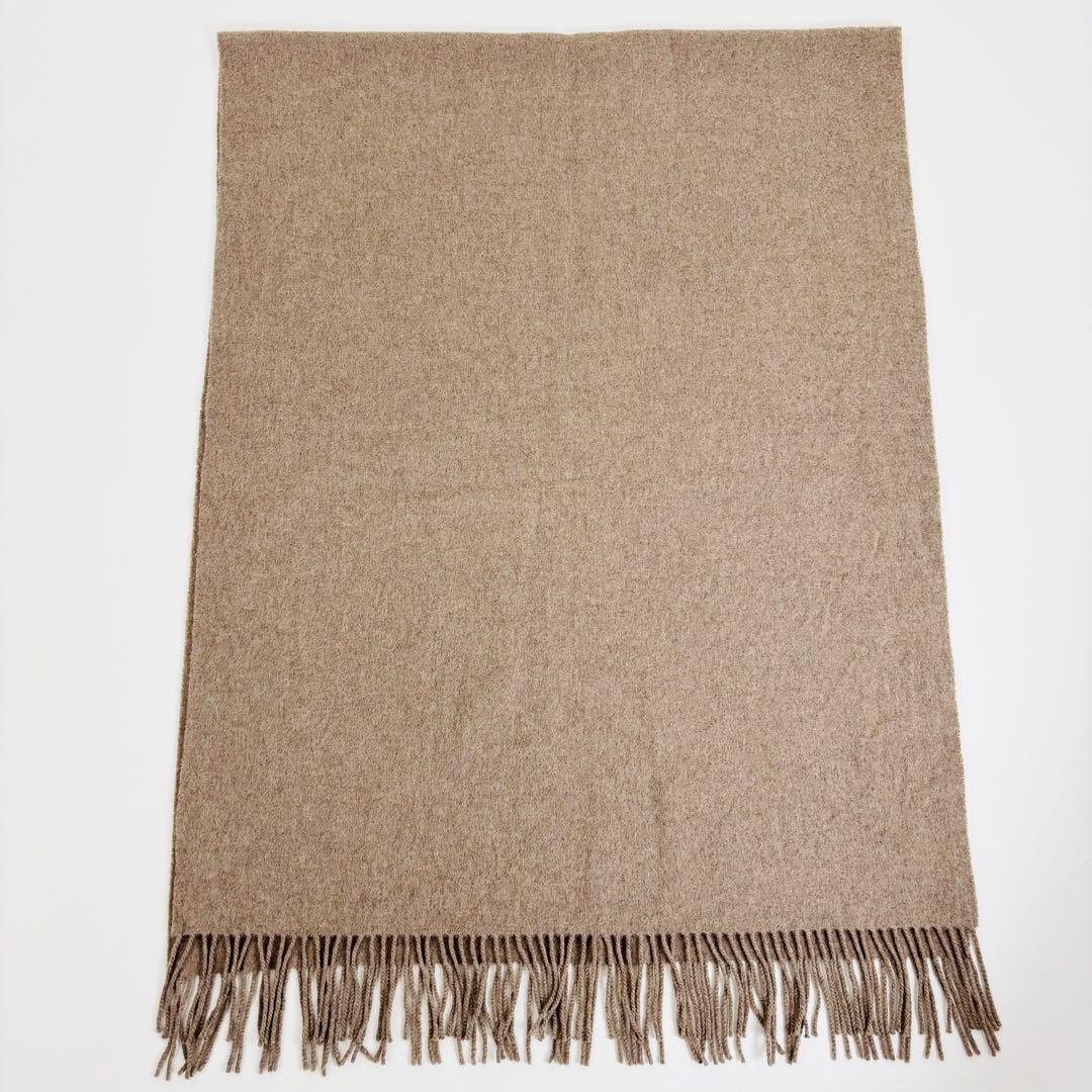 1830【極美品】ジョンストンズ 大判ストール カシミヤ100% ブラウン