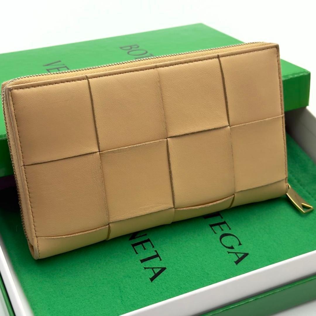 ボッテガヴェネタ【現行　最高級美品】カセット　 ラウンドファスナー　 長財布