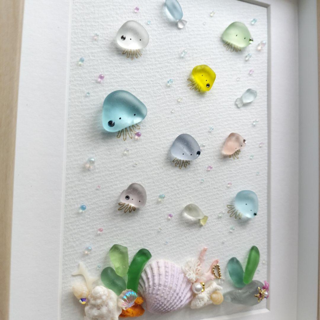 《クラゲリウム〜ジュエリーなJellyfish〜》シーグラスアート