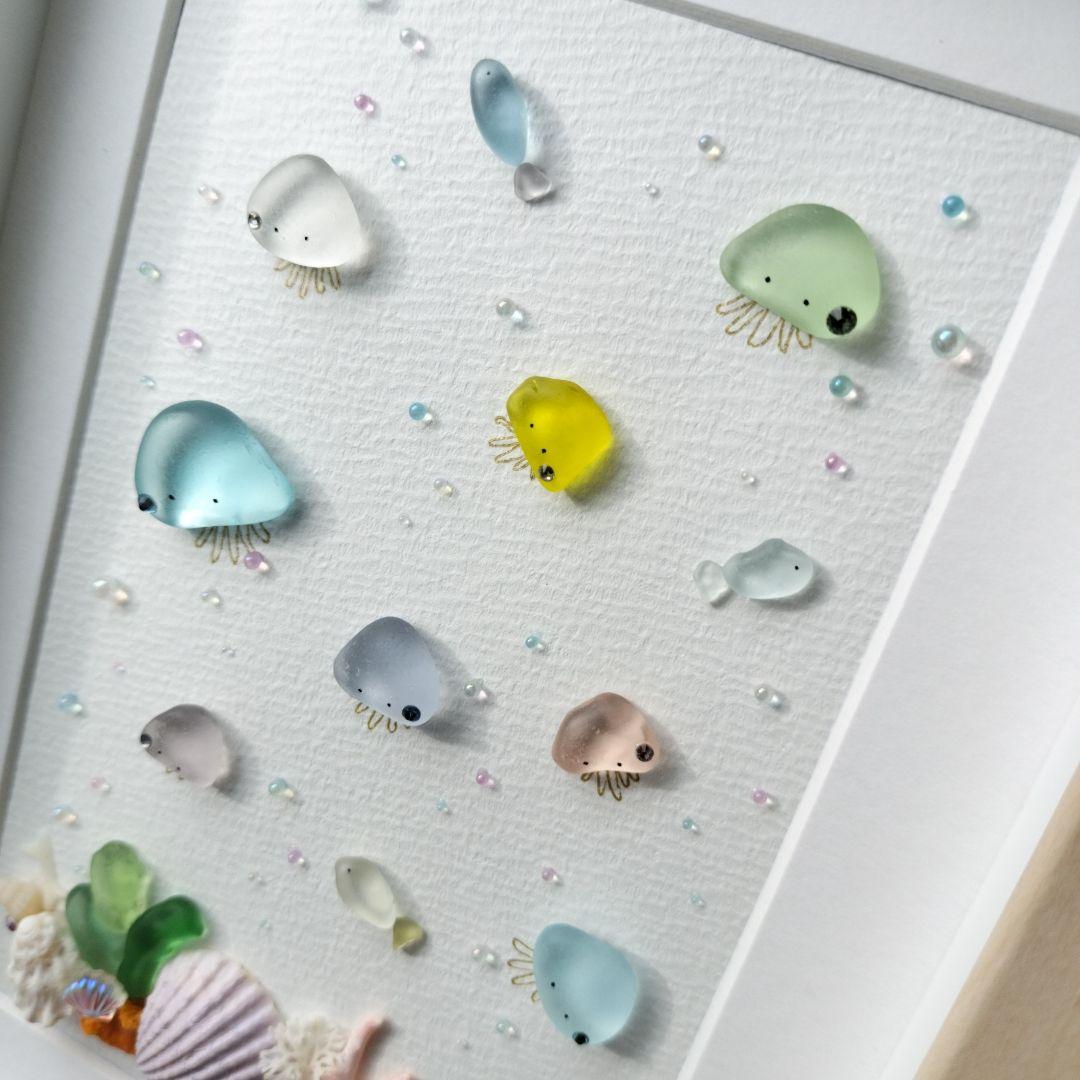 《クラゲリウム〜ジュエリーなJellyfish〜》シーグラスアート